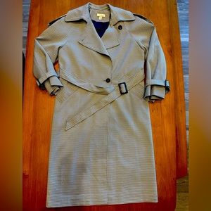 Topshop Trench Coat Houndstooth